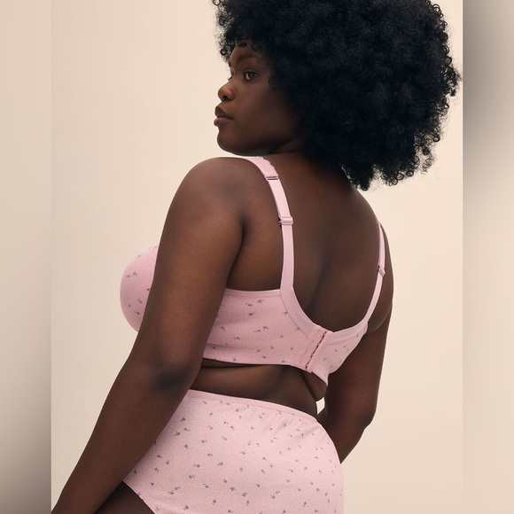 Pennington's  ti Voglio Floral Cotton Bra with Lace, Non-Wired Size 44G - Picture 2 of 13